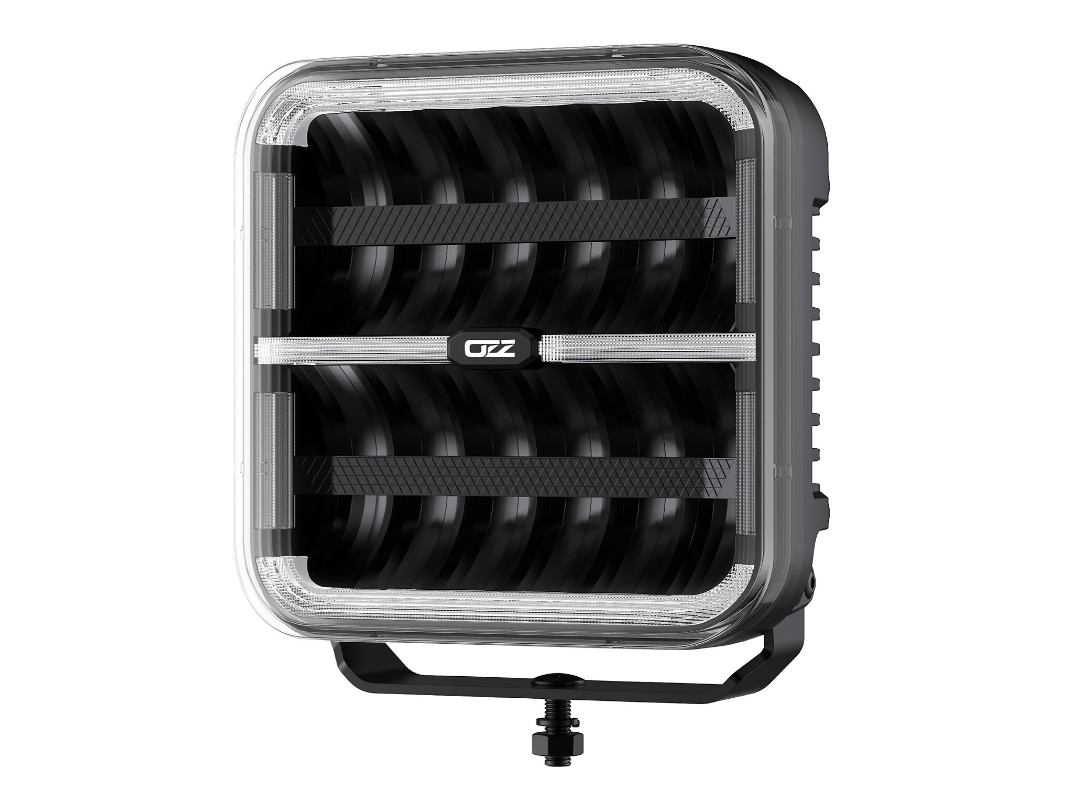 OZZ Square Extraljus pos+varn.ljus 9" - Svart