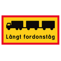 Reflexskylt långt fordonståg