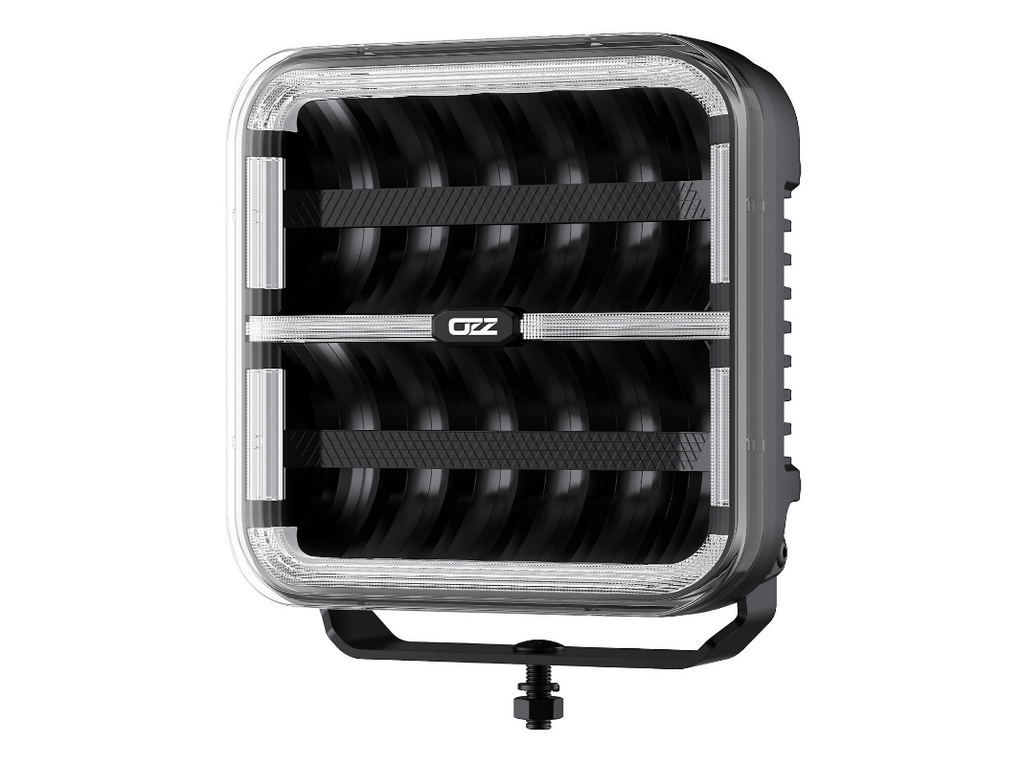 OZZ Square Extraljus pos+varn.ljus 9" - Svart