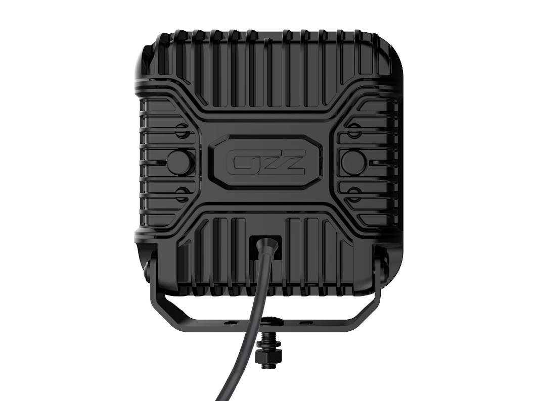 OZZ Square Extraljus pos+varn.ljus 9" - Svart
