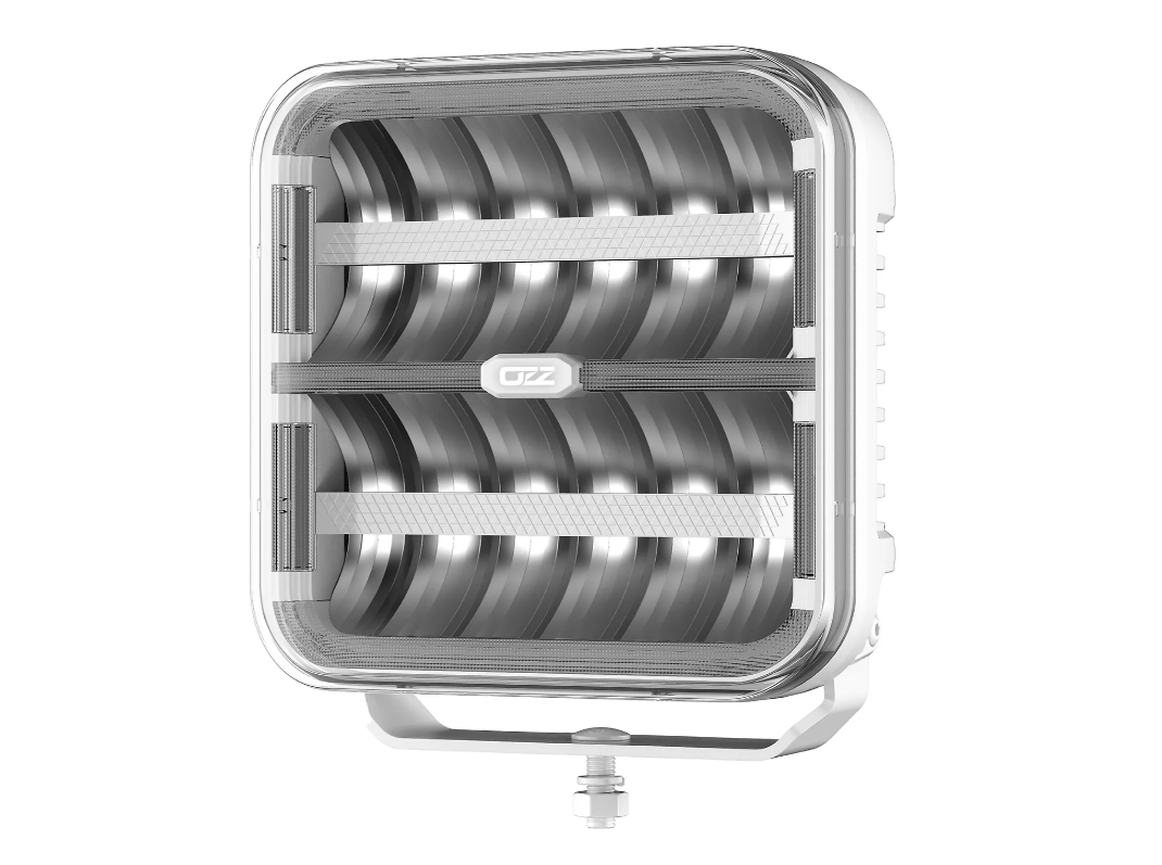 OZZ Square Extraljus pos+varn.ljus 9" - Vit