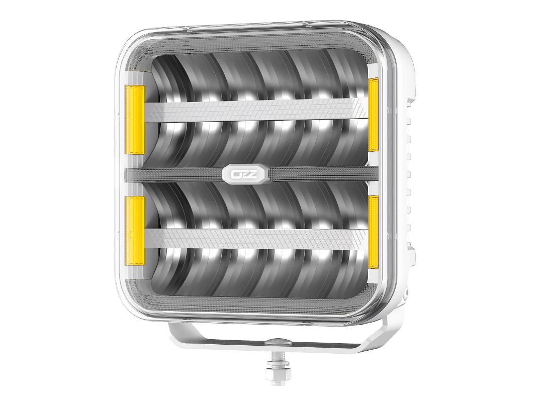 OZZ Square Extraljus pos+varn.ljus 9" - Vit