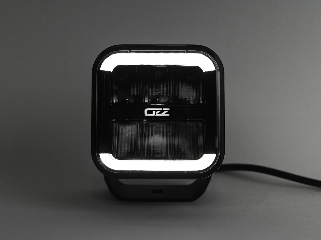 OZZ Square extraljus 5" - Svart