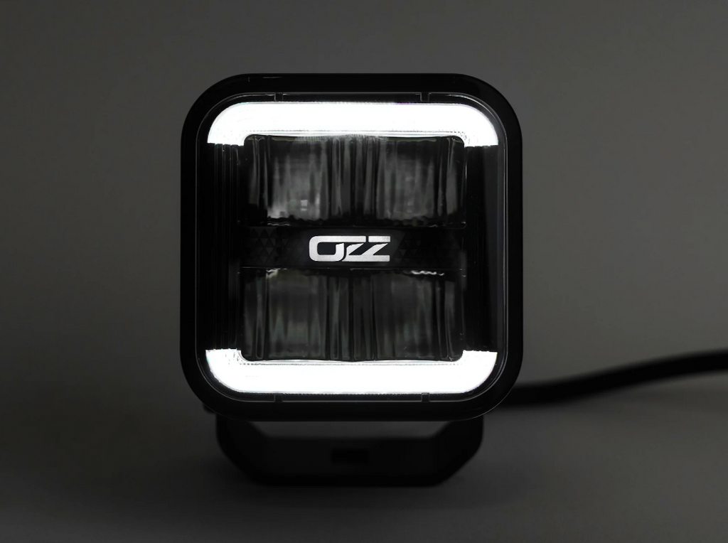 OZZ Square extraljus 3" - Svart