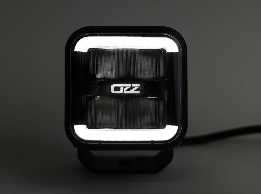 OZZ Square extraljus 3" - Svart
