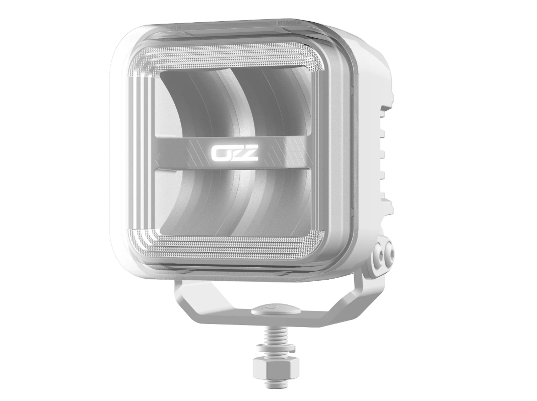 OZZ Square extraljus 3" - Vit