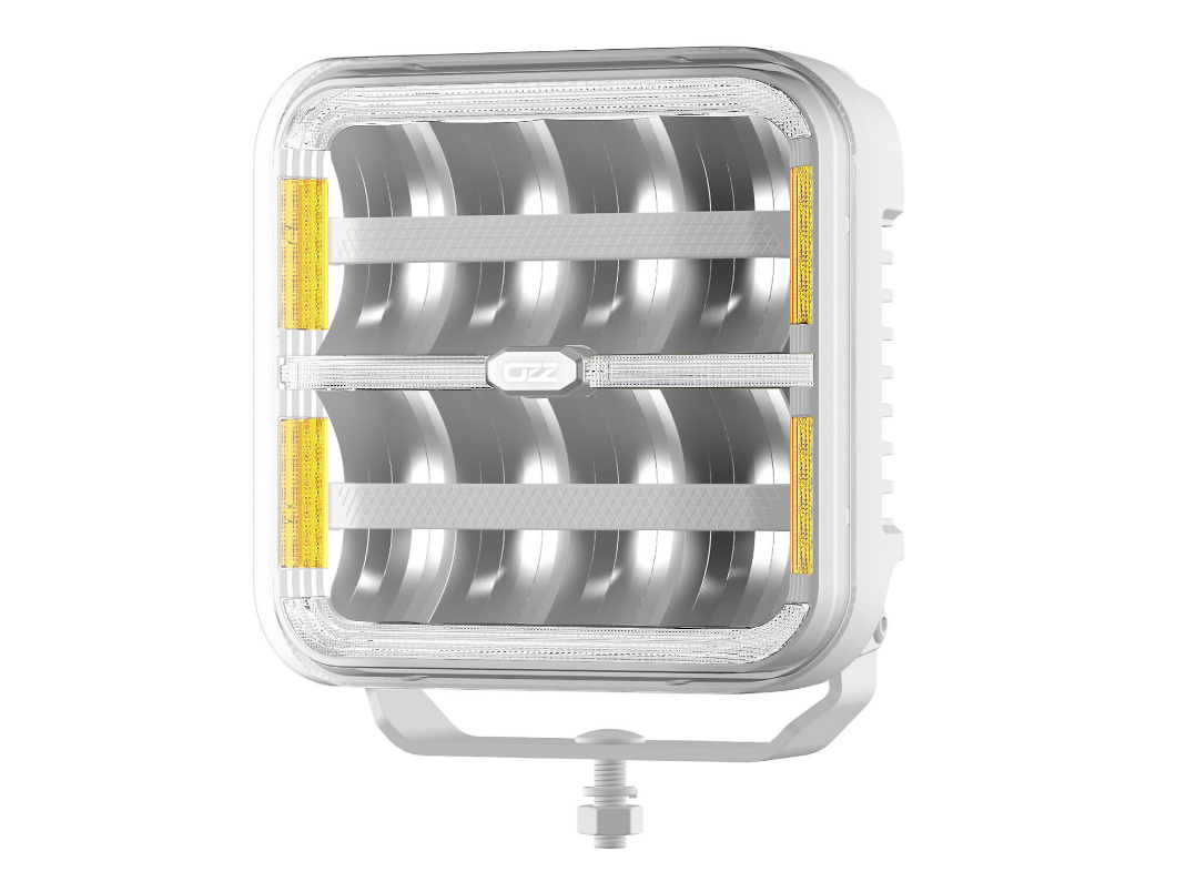 OZZ Square extraljus pos+varn.ljus 7" - Vit