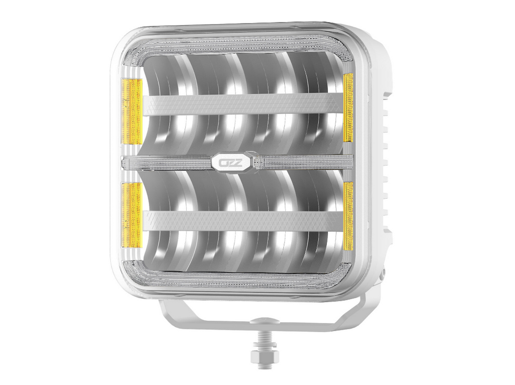 OZZ Square extraljus pos+varn.ljus 7" - Vit