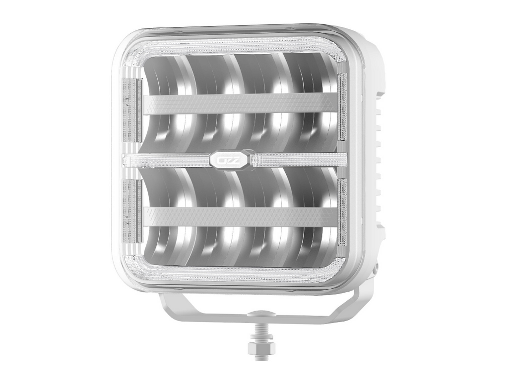 OZZ Square extraljus pos+varn.ljus 7" - Vit