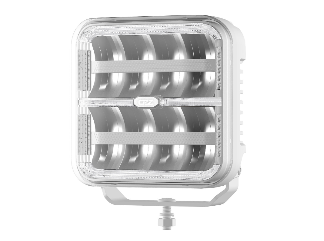 OZZ Square extraljus pos+varn.ljus 7" - Vit