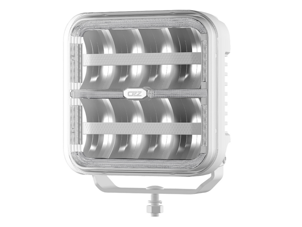 OZZ Square extraljus pos+varn.ljus 7" - Vit
