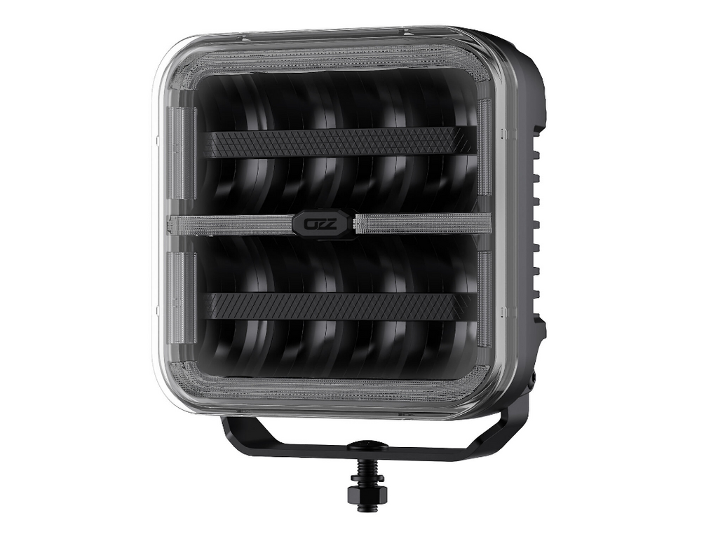 OZZ Square extraljus pos+varn.ljus 7" - Svart