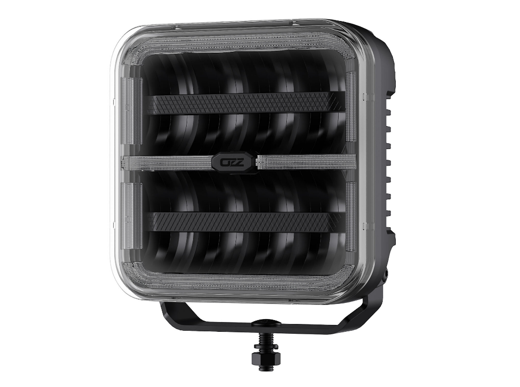 OZZ Square extraljus pos+varn.ljus 7" - Svart