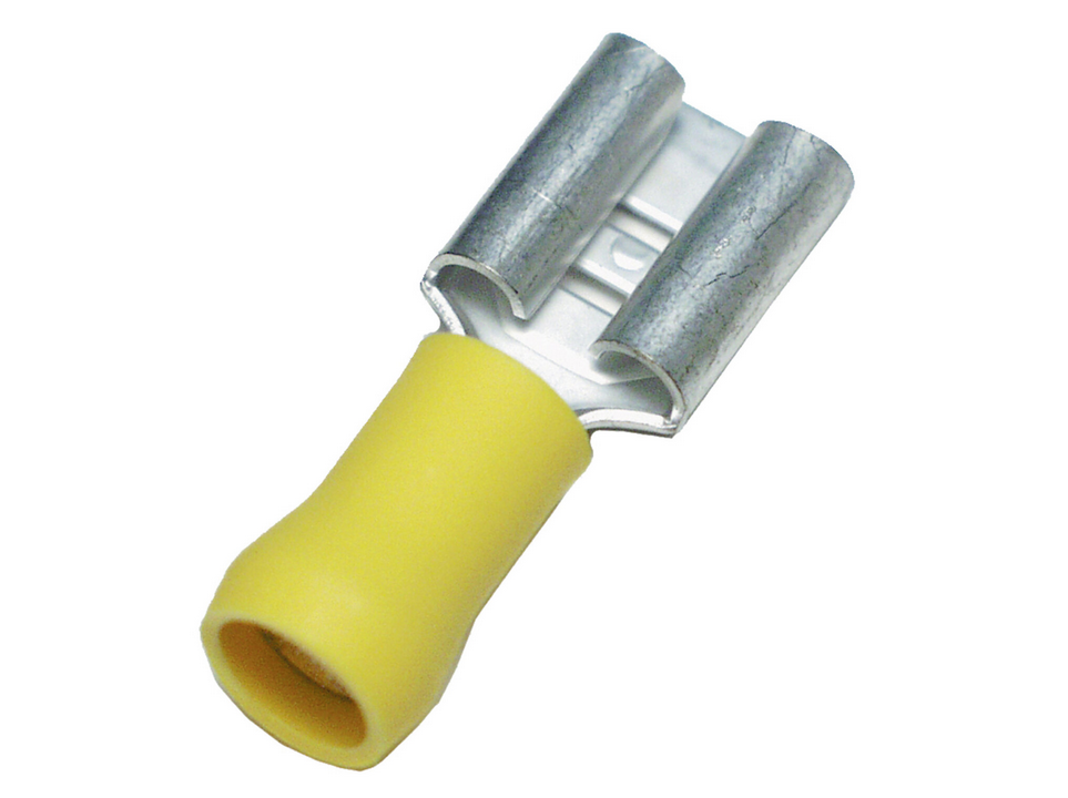 Isolerade kabelskor 2.6-6.6mm² - Gula (100st)