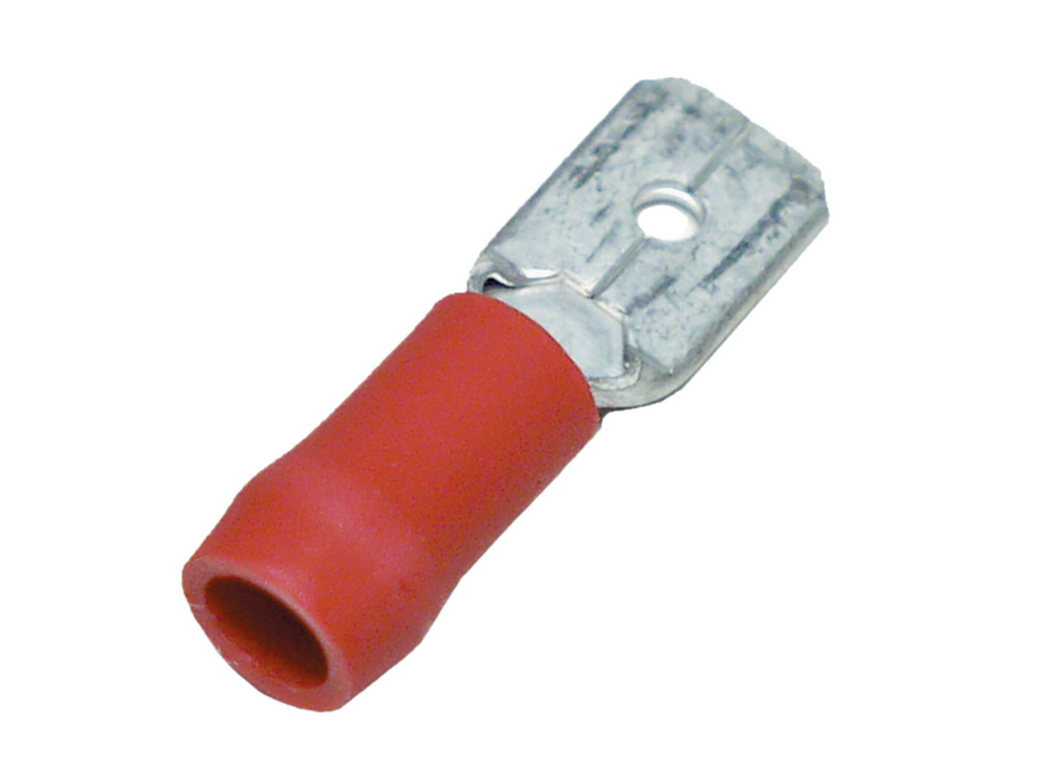 Isolerade kabelskor 0.5-1.6mm² - Röda (100st)