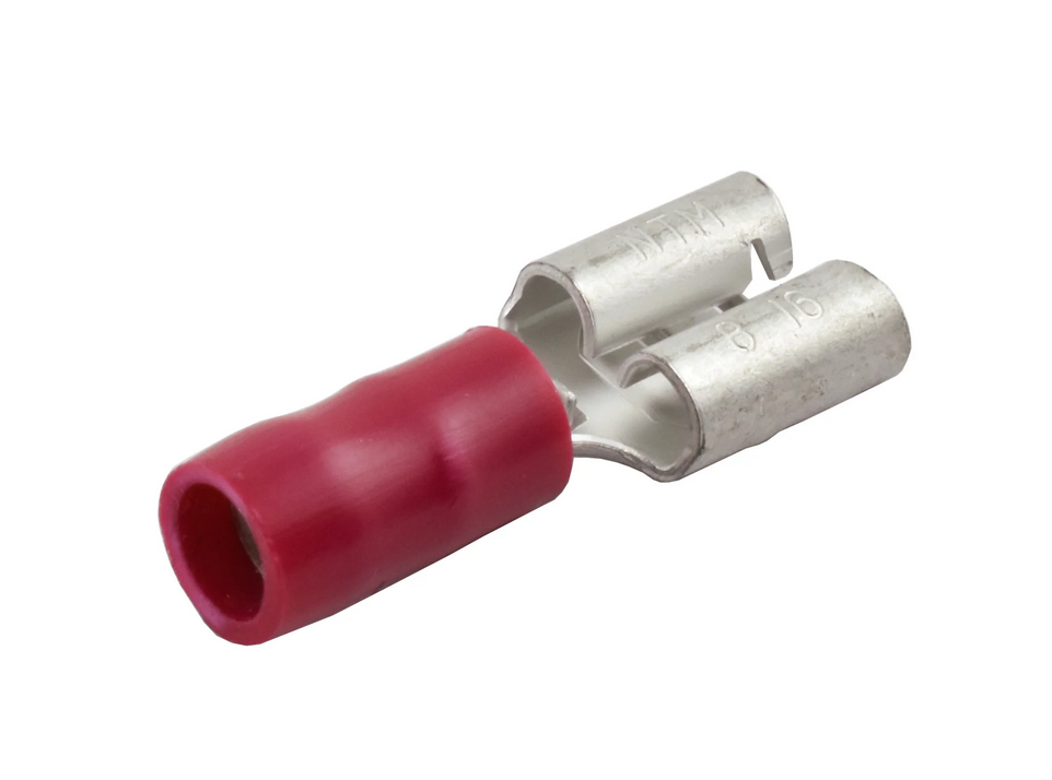 Isolerade kabelskor 0.5-1.6mm² - Röda (100st)