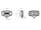 OZZ XO1 P LED Extraljus ovalt - Svart