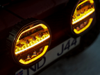 OZZ XR3 P9" Extraljus med varningsljus - Svart