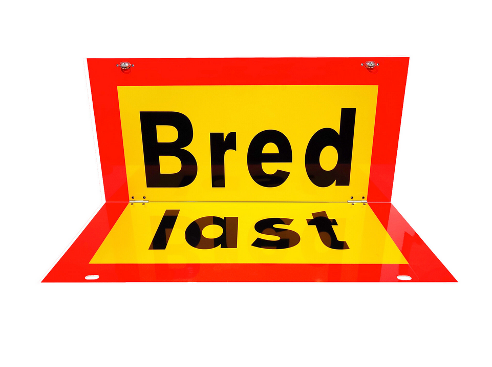Bred last skylt 2-radig vikbar